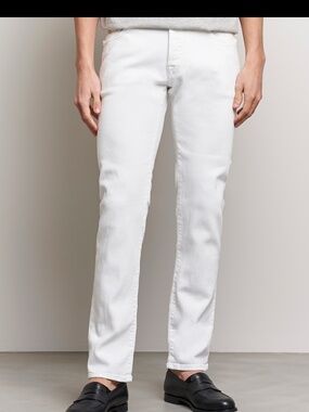 Jacob Cohën White Tailored Luxury Jeans Size 33 Made in Italy